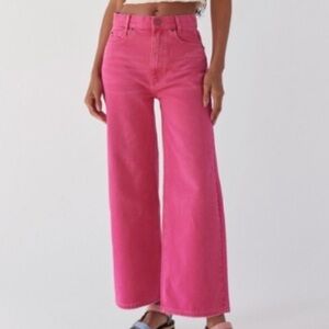 BDG Magenta High & Wide Size 28 Urban Outfitters 100% Cotton Wide Leg Jeans
